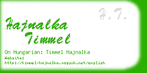 hajnalka timmel business card